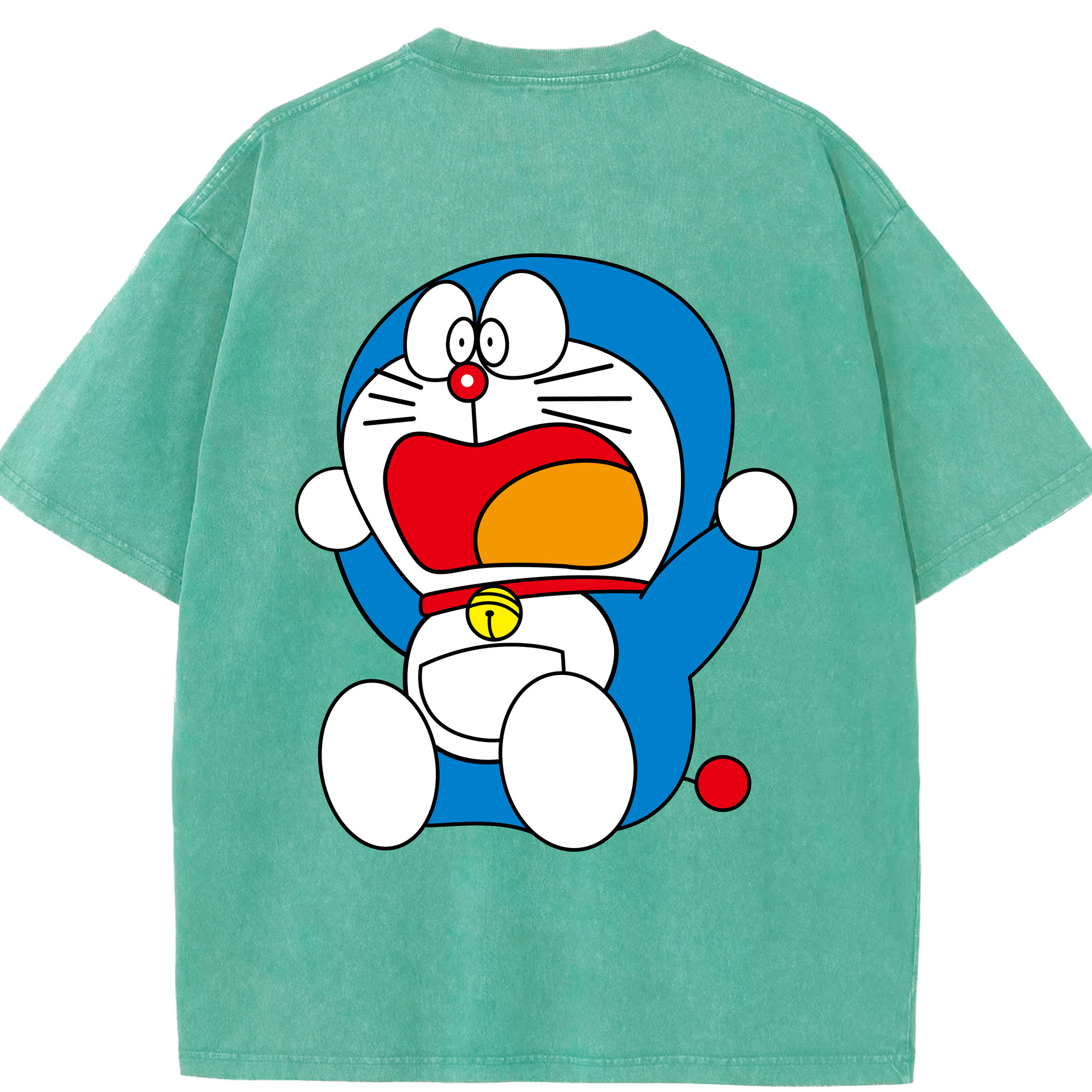（画像用） ドラえもん Doraemon 綿100% ヴィンテージ風 半袖Tシャツ（背面プリント）